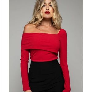 Belen Long Sleeved Penelope Shirt, Red,xs